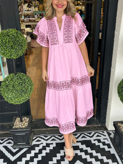 Women's Flowy Maxi Dress Tummy Control Boho Style
