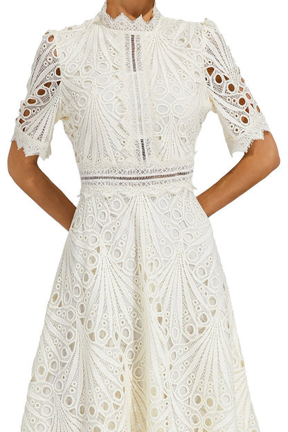 Women's Elegant Lace Midi Dress