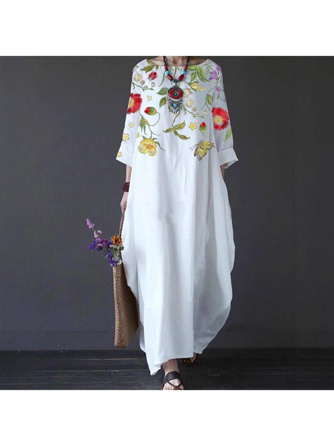 Women's Floral Maxi Dress Casual