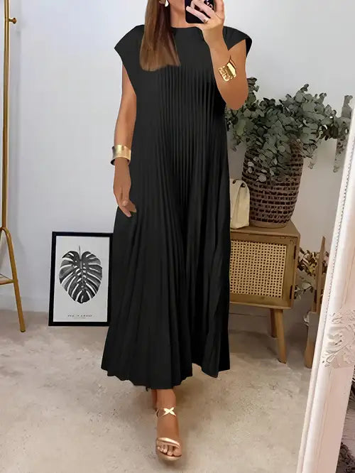 Women's Pleated Evening Dress Elegant - Fashinoza