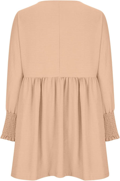 Women's Summer Dress Loose Fit Round Neckline
