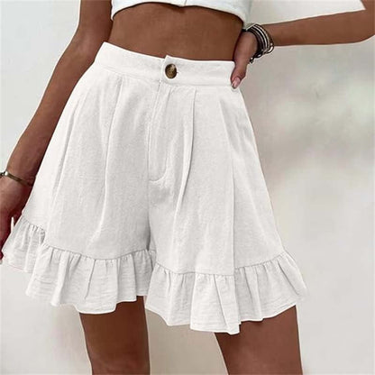 Women's High Waist Ruffle Shorts