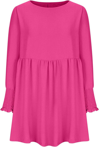 Women's Summer Dress Loose Fit Round Neckline