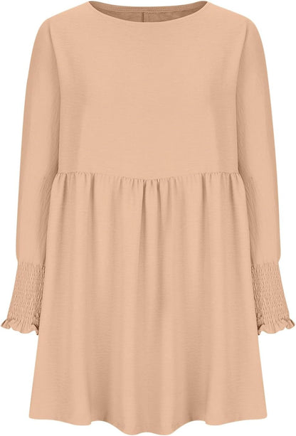 Women's Summer Dress Loose Fit Round Neckline
