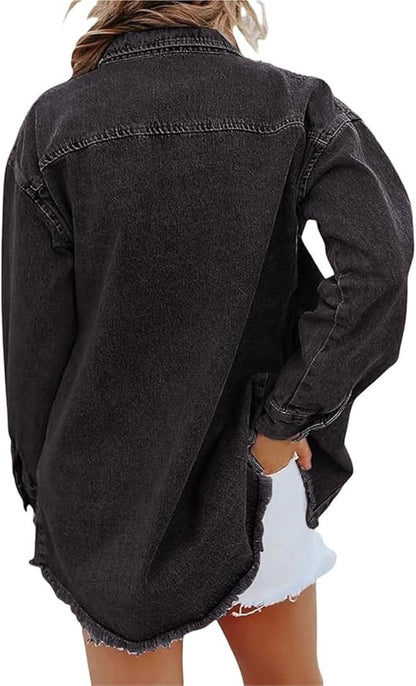 Women's Oversized Button Front Jacket