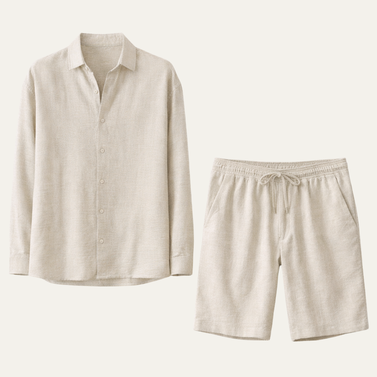 Men's Linen Button Up Shirt Relaxed Fit - Fashinoza