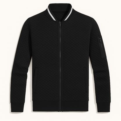 Men's Diamond Quilted Bomber Jacket Lightweight - Fashinoza