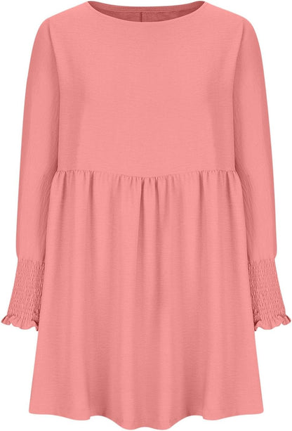 Women's Summer Dress Loose Fit Round Neckline