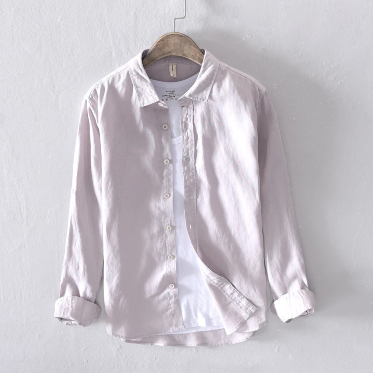 Men's Linen Italian Style Button Up Shirt