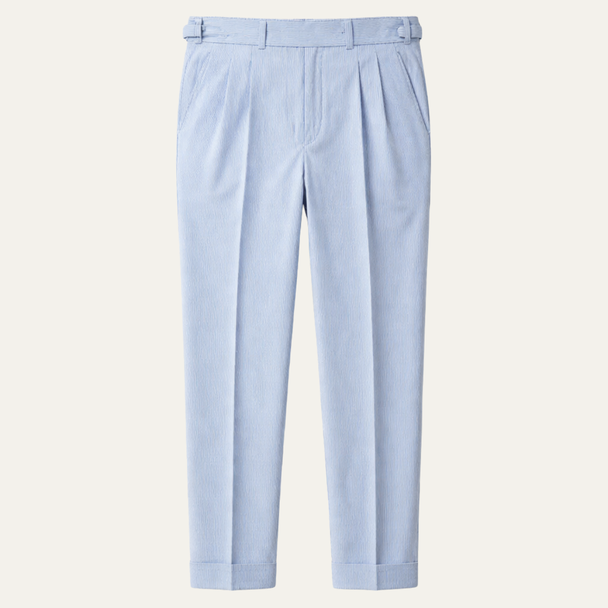 Men's High Waist Pleated Suit Pants - Fashinoza