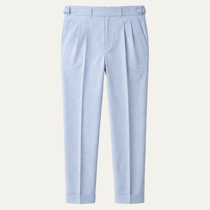Men's High Waist Pleated Suit Pants - Fashinoza