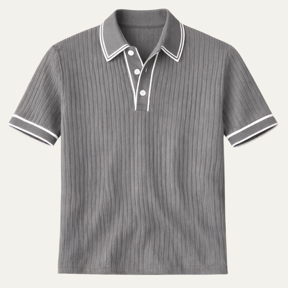 Moscova Men's Ribbed Polo Shirt - Fashinoza