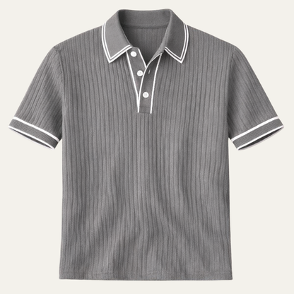 Moscova Men's Ribbed Polo Shirt - Fashinoza