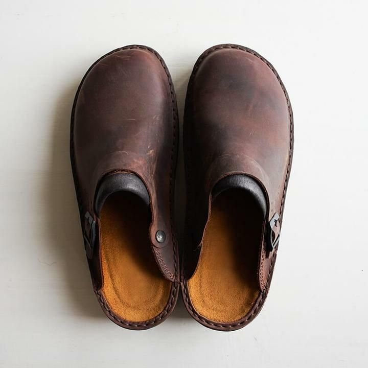 Men's Slip-On Mules Closed Toe Shoes - Fashinoza