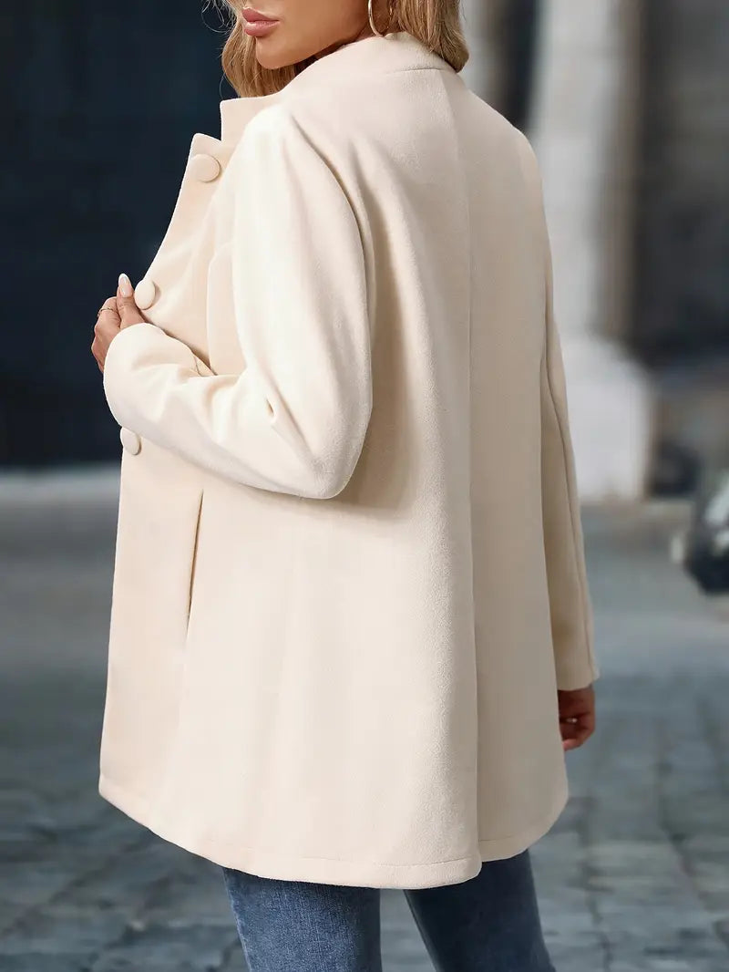 Minimalist Structured Button Coat