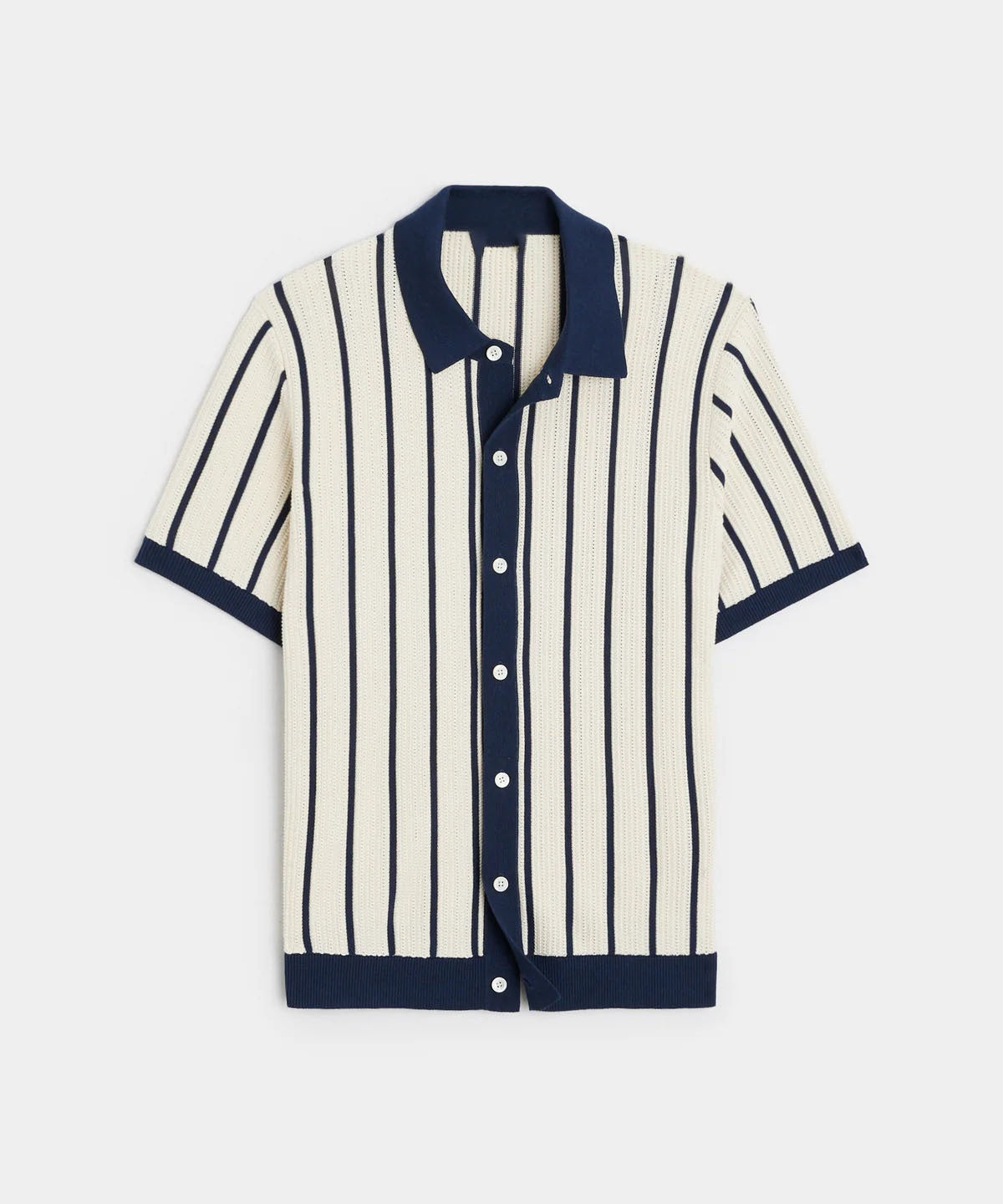 Men's Vertical Striped Button-Down Shirt