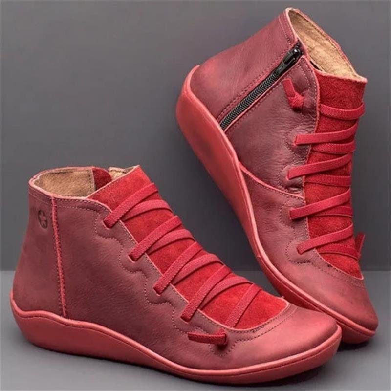 Women's Orthopedic Ankle Boots Lace-Up Comfortable Design