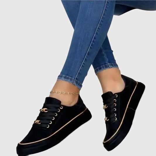 Women's Lace-Up Sneakers Arch Support - Fashinoza