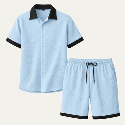 Men's Lightweight Shirt And Shorts Set - Fashinoza