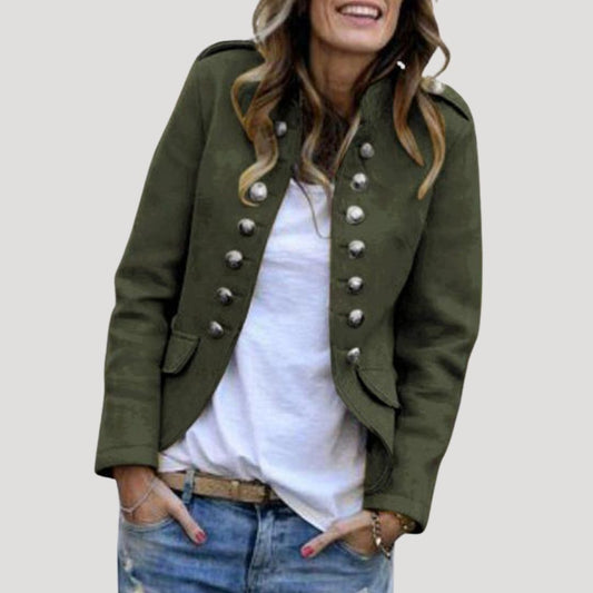 Joanna | Women’s Spring Military Button Jacket