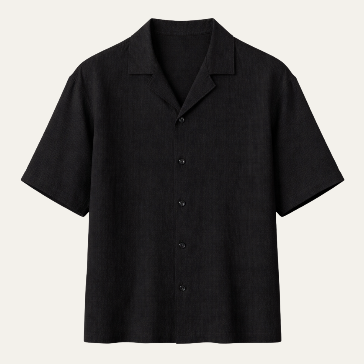 Men's Casual Button Up Shirt Loose Fit Cotton Turn Down Collar - Fashinoza