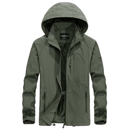 Waterproof Outdoor Jacket Detachable Hood All-Weather - Fashinoza