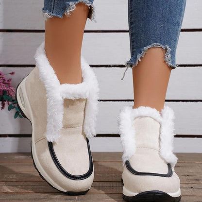 Women's Low Ankle Platform Boots Slip On