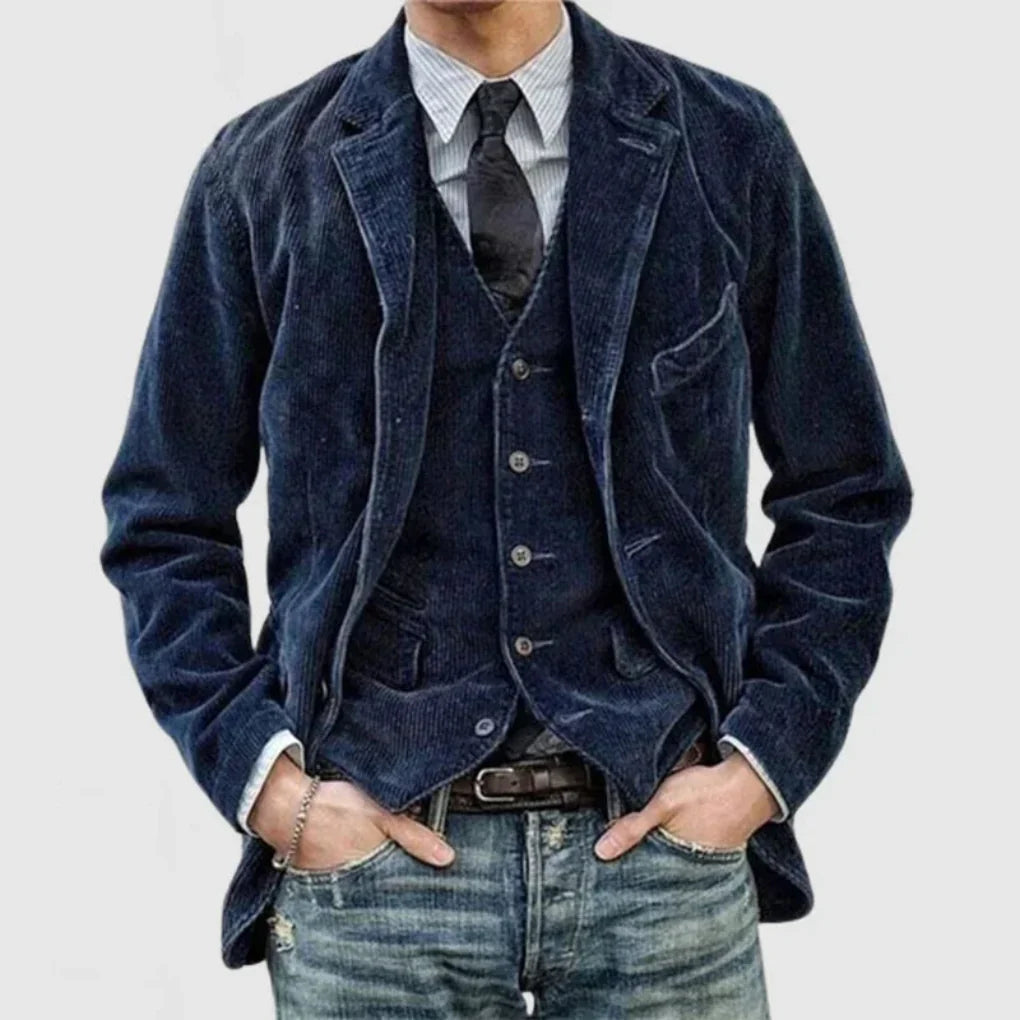 Vintage Blazer Vest Set - Fashinoza