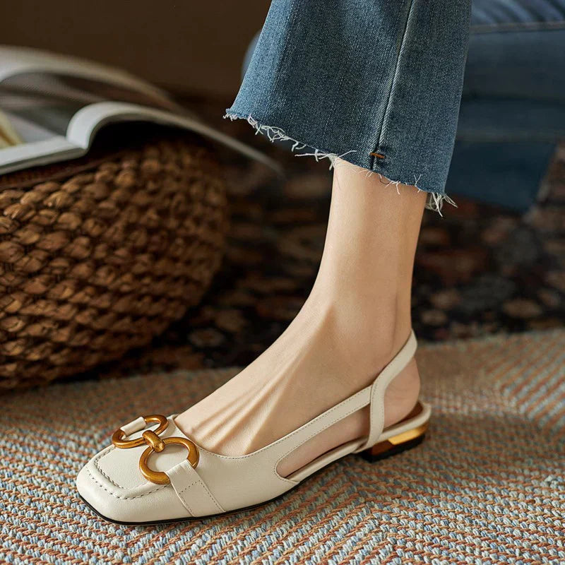 Women's Square Toe Slingback Flats