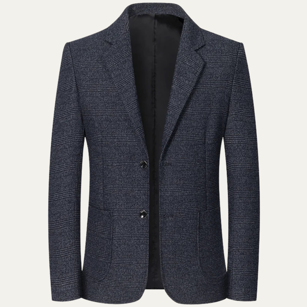 Men's Plaid Blazer Jacket Checkered Wool - Fashinoza
