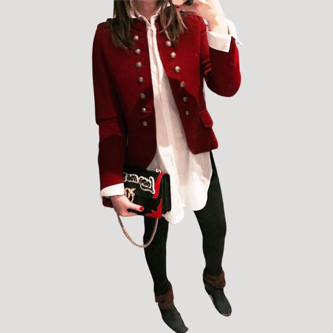 Joanna | Women’s Spring Military Button Jacket