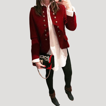 Joanna | Women’s Spring Military Button Jacket