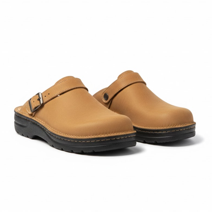New Men's and Women's PU Leather Summer Slippers Vintage Soft Bottom Slip-on Beach Sandals
