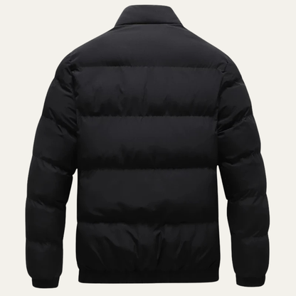 Men's Puffer Jacket Thick Padded Warm Black