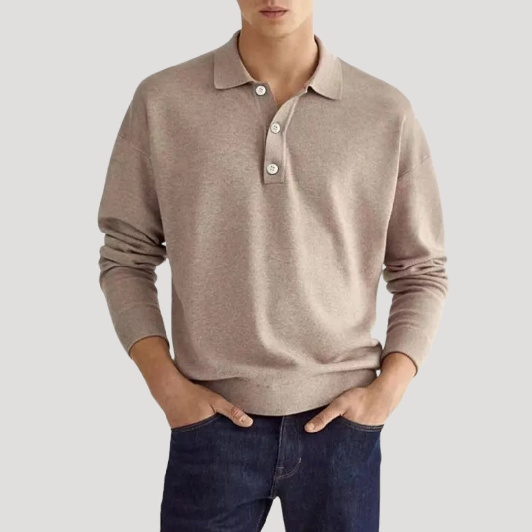Arthur | Men Spring Polo Collar Pullover