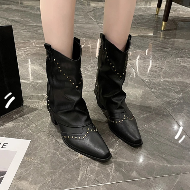 Women's Studded Western Boots