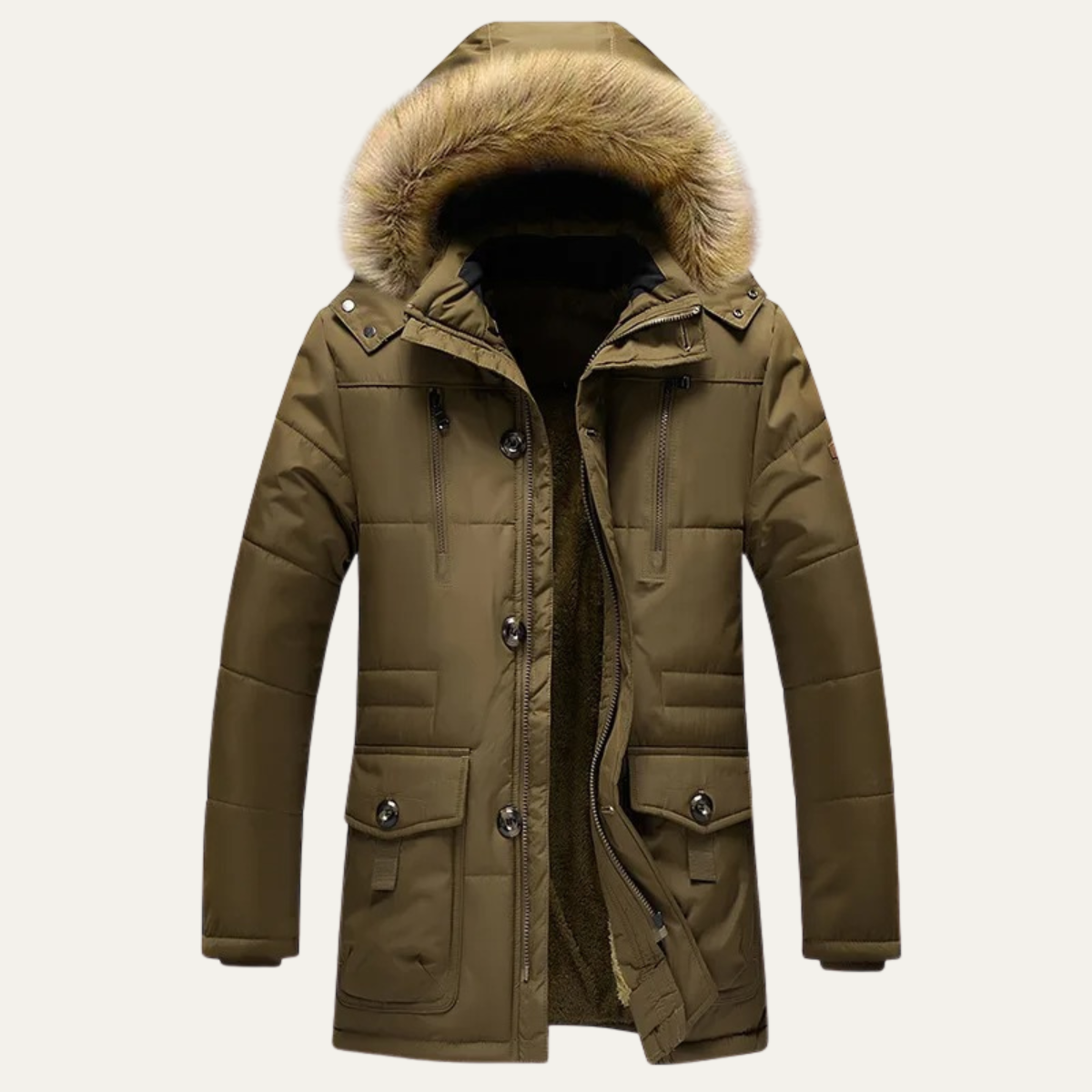 Men's Waterproof Down Parka Jacket - Fashinoza