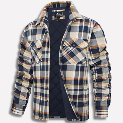 Men's Cotton Plaid Flannel Shirt - Fashinoza