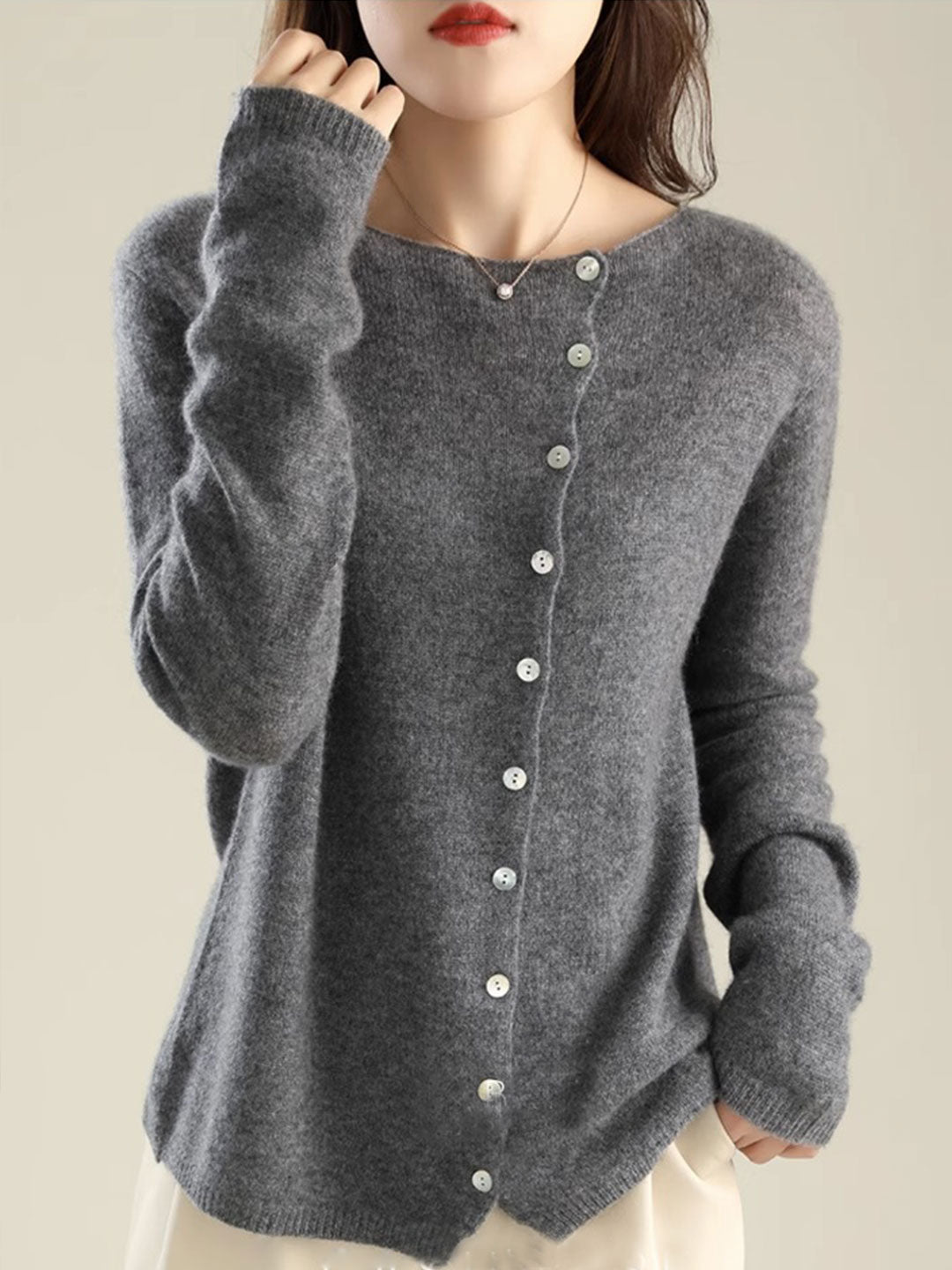 Women's Asymmetric Cardigan Long Sleeves