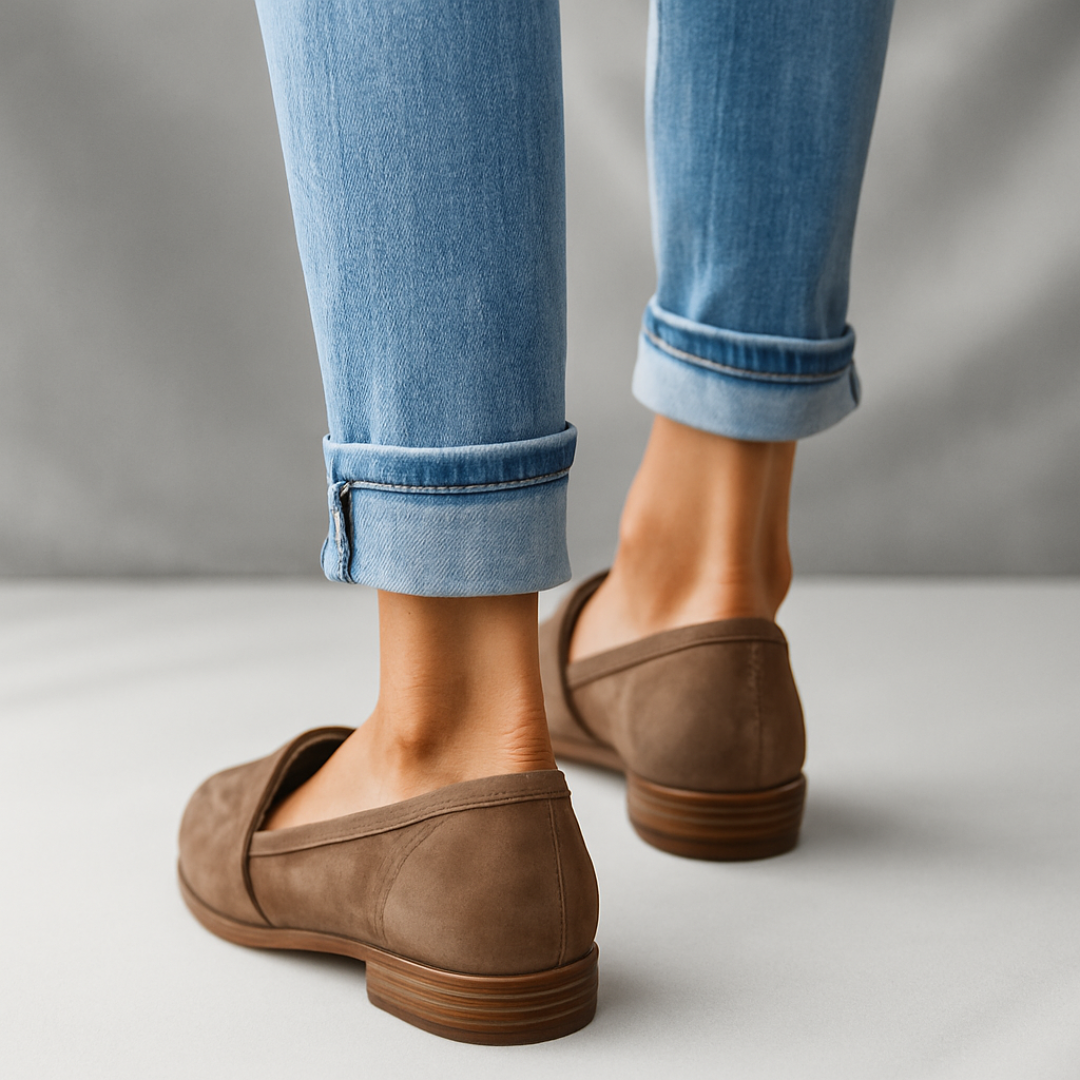 Women's Pointed Toe Loafers Strap Detail