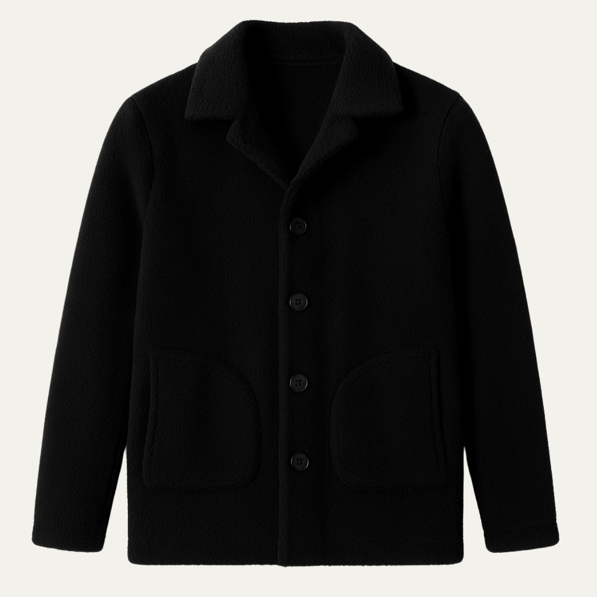 Men's Warm Fleece Jacket With Pockets - Fashinoza
