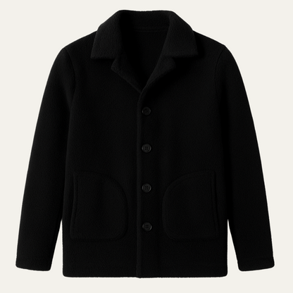Men's Warm Fleece Jacket With Pockets - Fashinoza