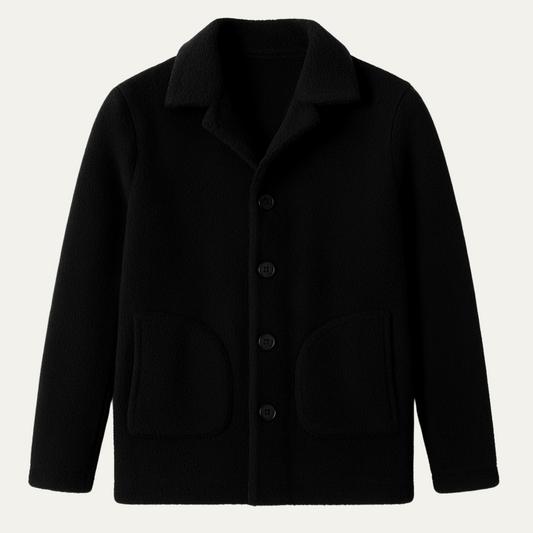 Men's Warm Fleece Jacket With Pockets - Fashinoza