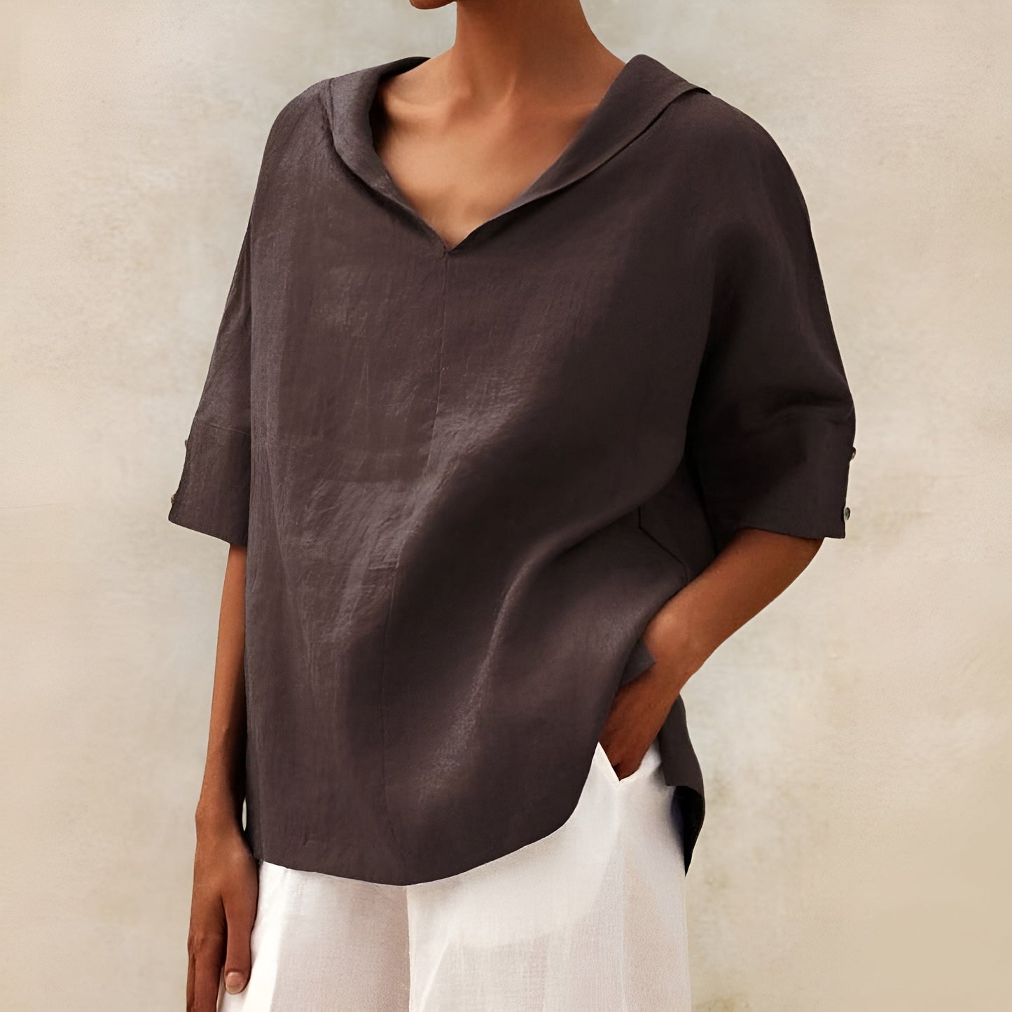 Women's Relaxed Fit Short Sleeve Blouse