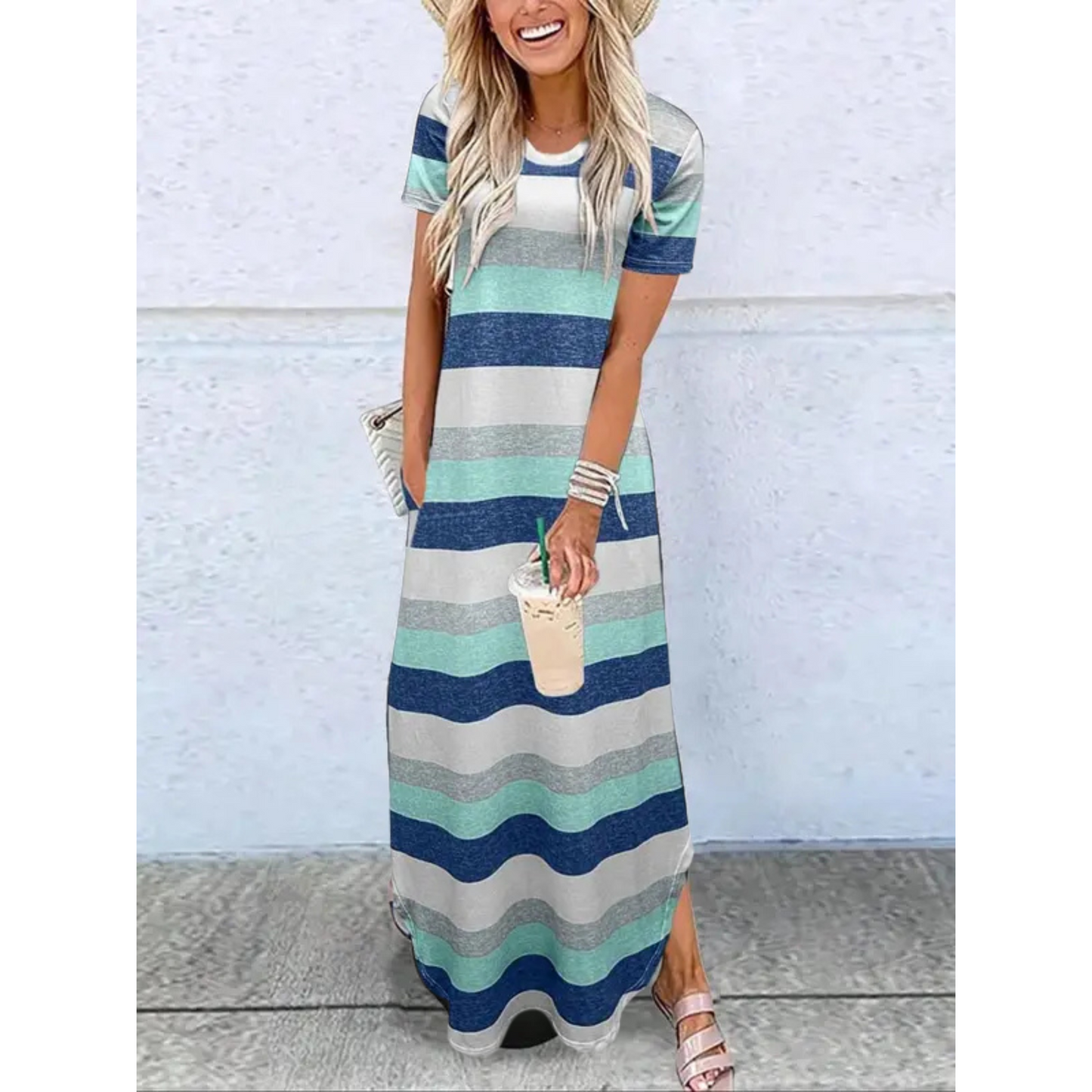 Women's Round Neck Loose Fit Dress