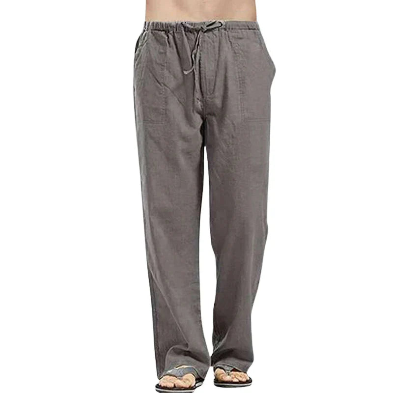 Men's Linen Pants Breathable Oversized Fit
