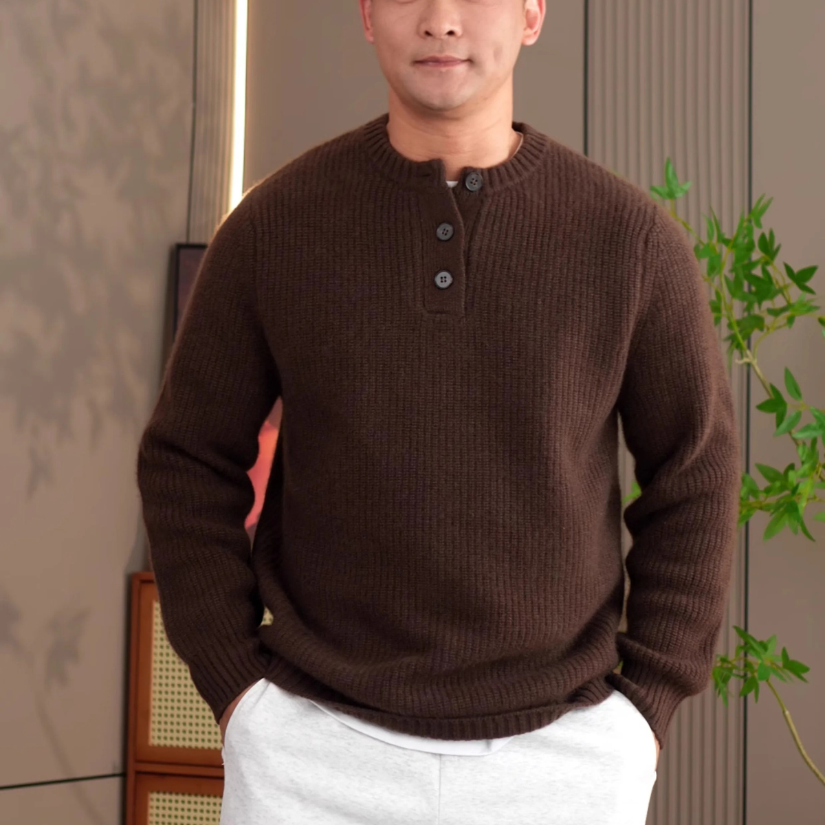 Winsterly Men's Crew Neck Sweater
