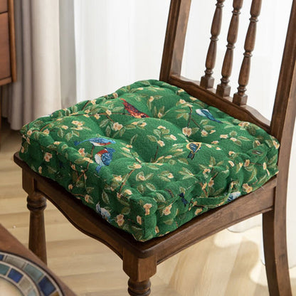 Padded Chair Cushion With Ties For Dining Patio Chairs