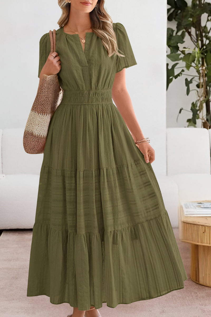 Women's Summer Dress Gathered Waist Detail