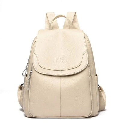 Women's Leather Backpack Timeless Design - Fashinoza